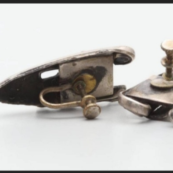 Rare Francisco Rebajes Estate STERLING SILVER Bracelet Earrings Comedy Tragedy - Picture 6 of 6